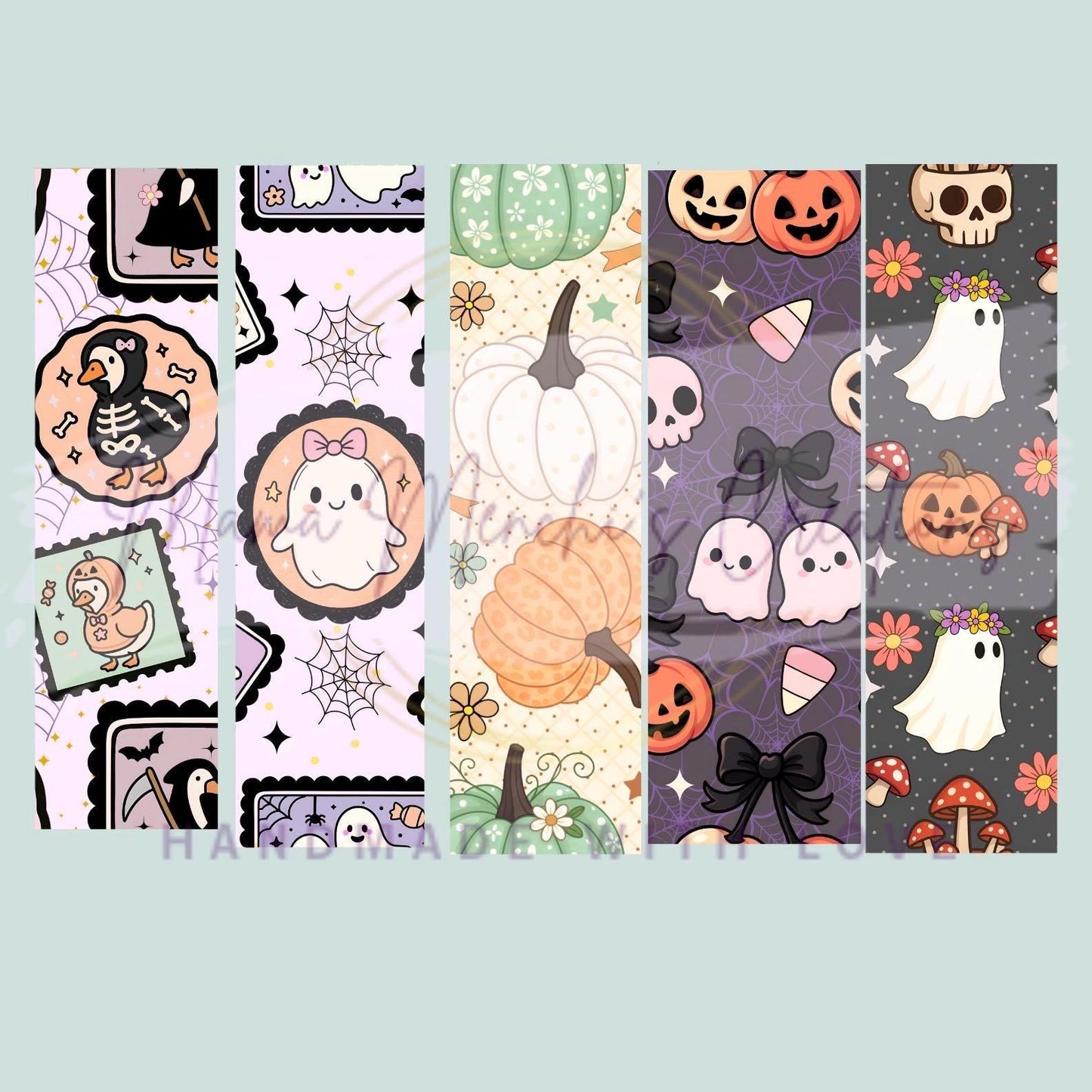 Ghost and Pumpkins Pattern Refillable Retractable Gel Pen