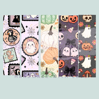 Ghost and Pumpkins Pattern Refillable Retractable Gel Pen