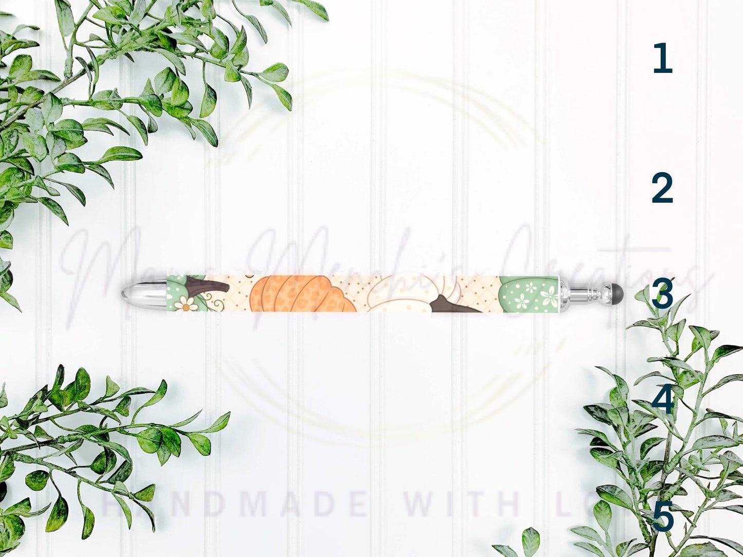 Ghost and Pumpkins Pattern Refillable Retractable Gel Pen