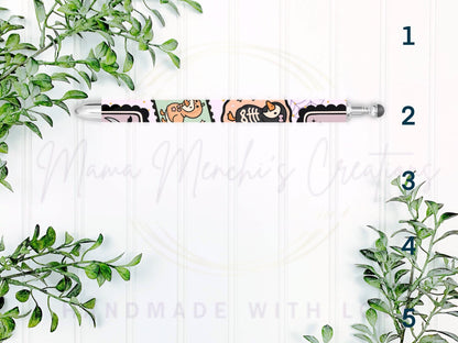 Ghost and Pumpkins Pattern Refillable Retractable Gel Pen