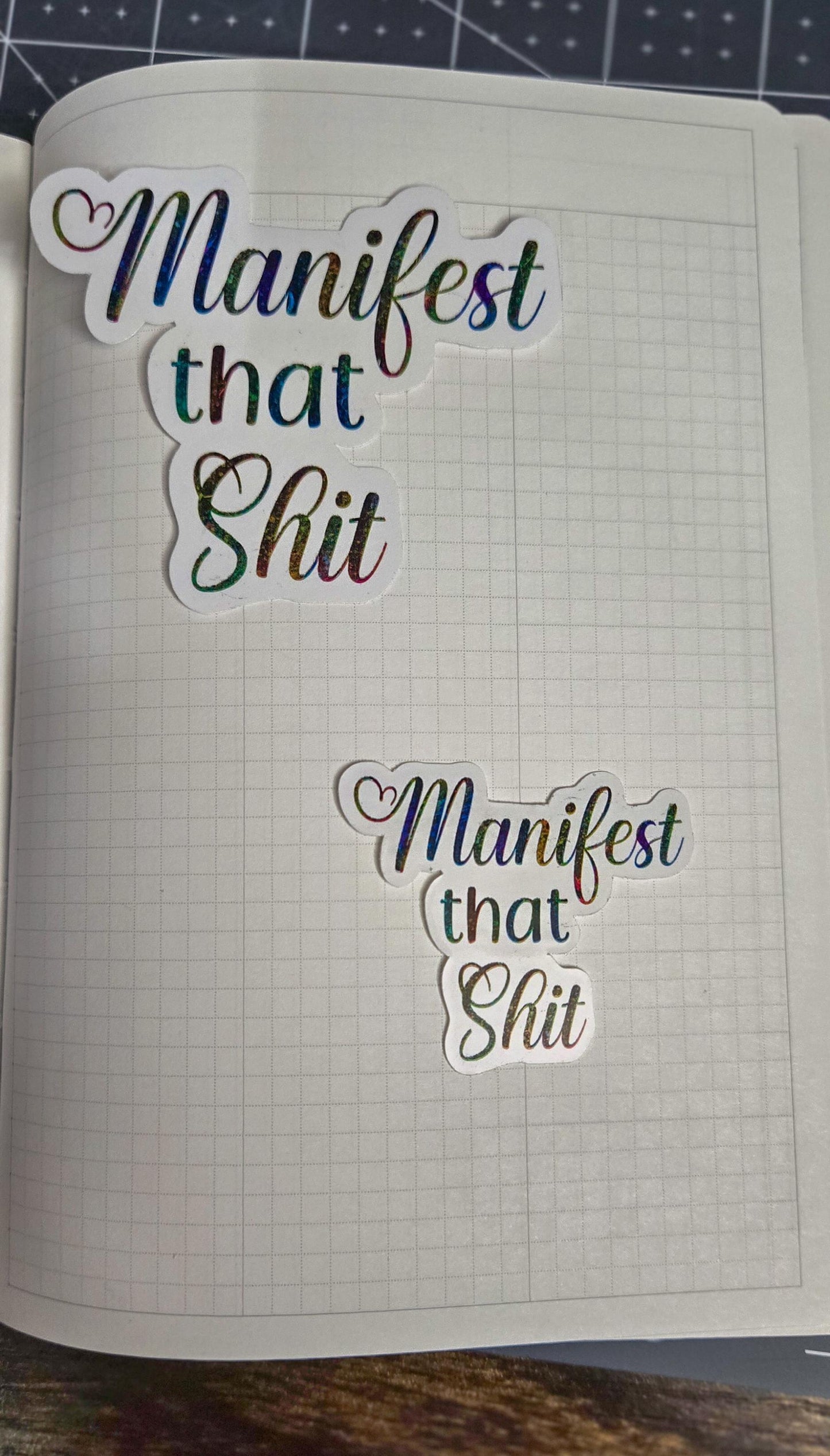 Manifest That Shit Die Cut Bujo Journal Planner Sticker