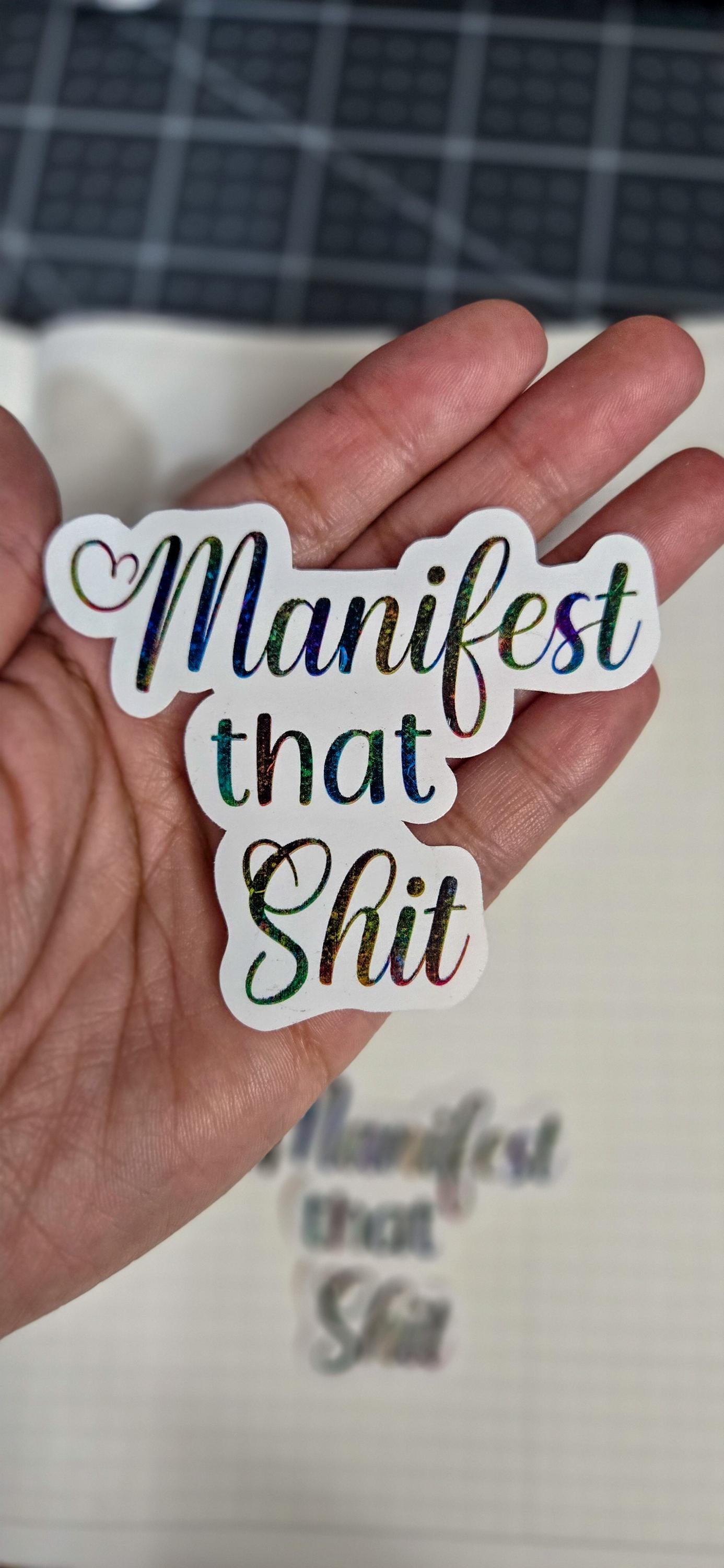 Manifest That Shit Die Cut Bujo Journal Planner Sticker