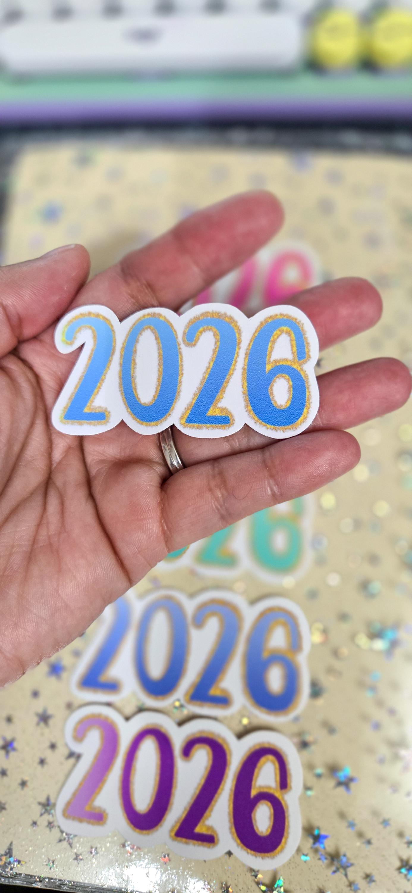 2026 Glossy Die Cut Journal Planner Deco Sticker
