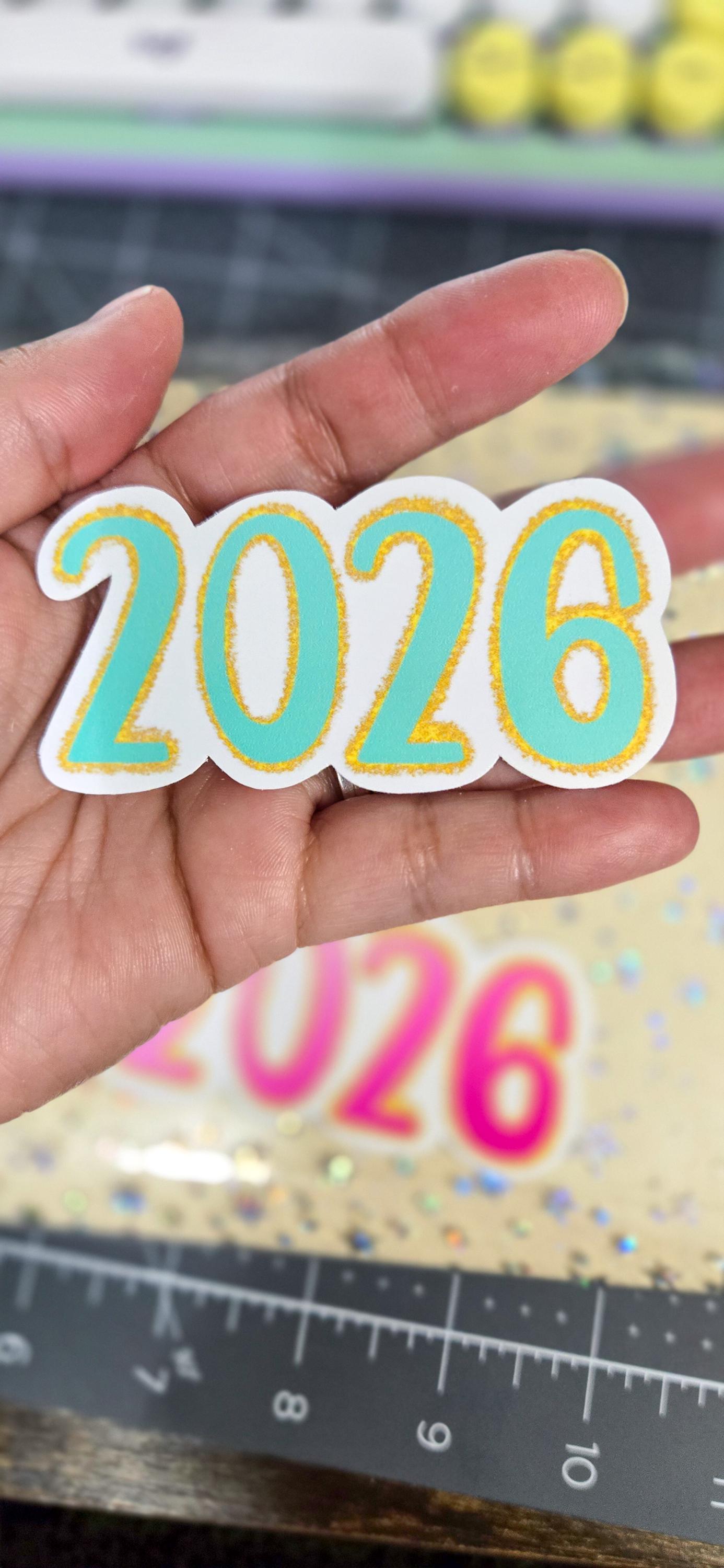 2026 Glossy Die Cut Journal Planner Deco Sticker