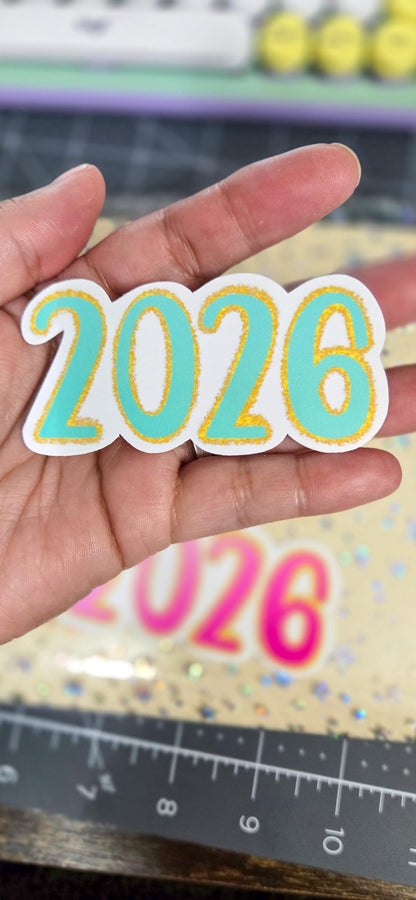 2026 Glossy Die Cut Journal Planner Deco Sticker