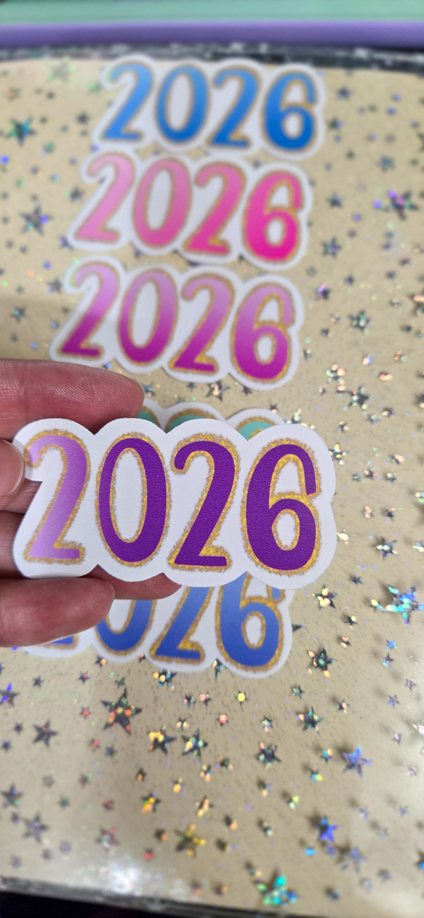 2026 Glossy Die Cut Journal Planner Deco Sticker