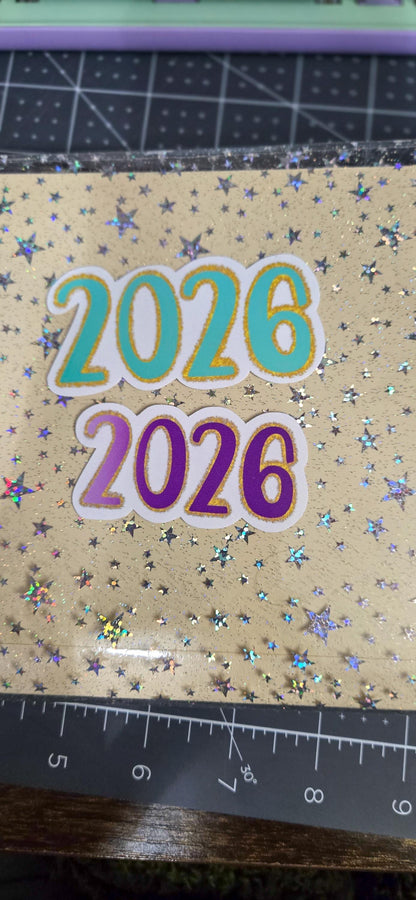 2026 Glossy Die Cut Journal Planner Deco Sticker