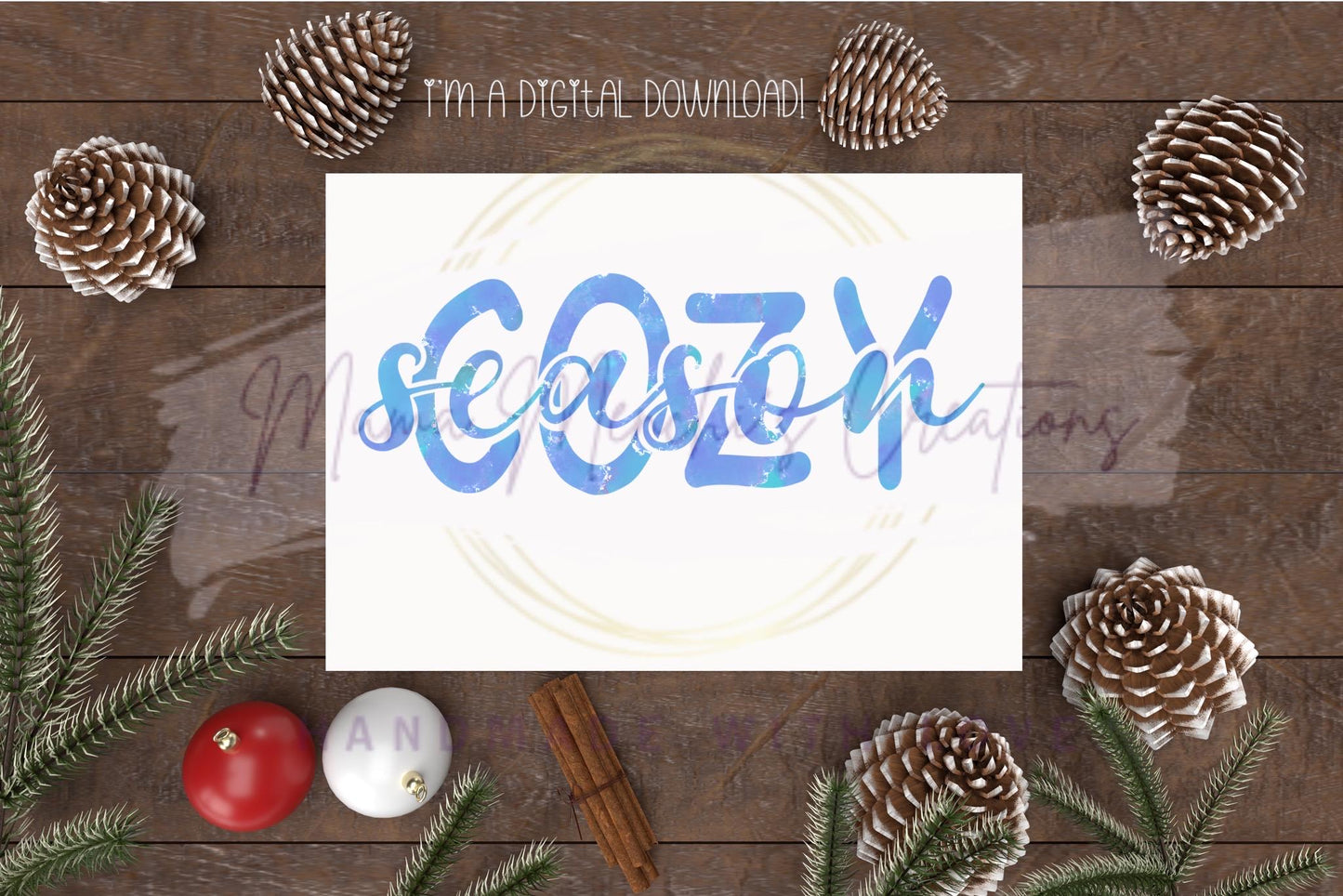 Cozy Season Christmas Winter Sublimation DTF PNG Digital Download