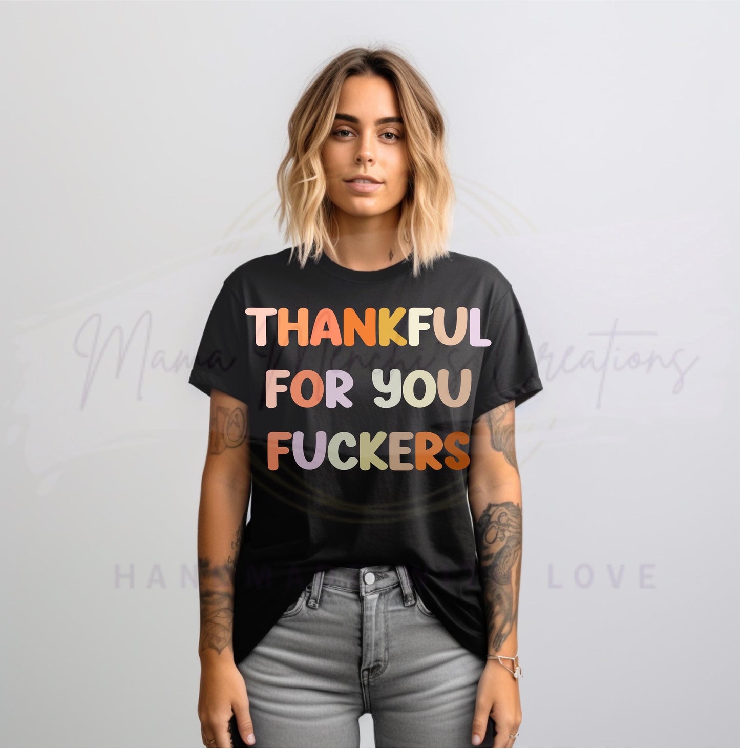 Thankful for you Sweary Sublimation DTF PNG SVG Digital Download