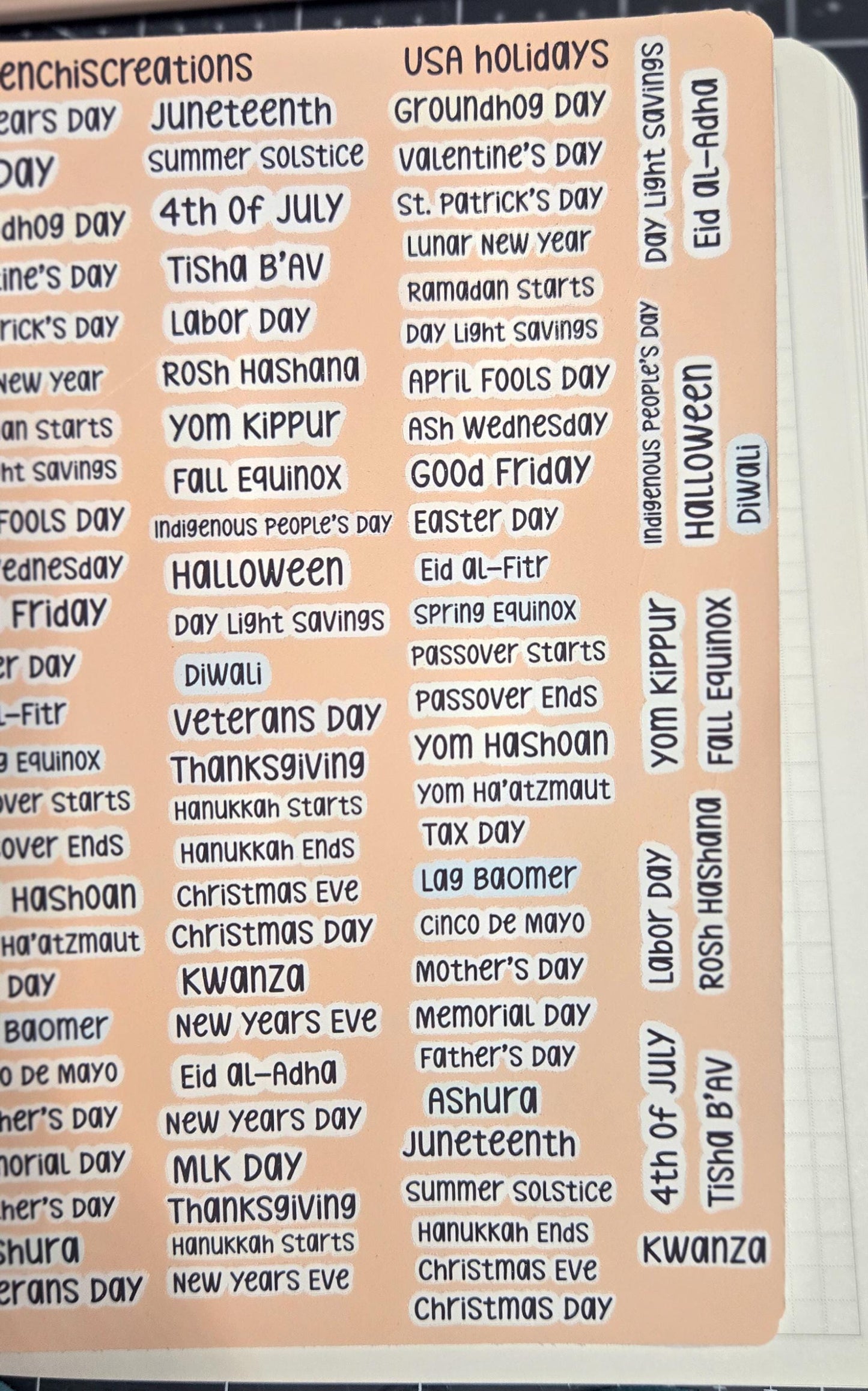 Holiday Planner Stickers | Monthly & Weekly Layouts