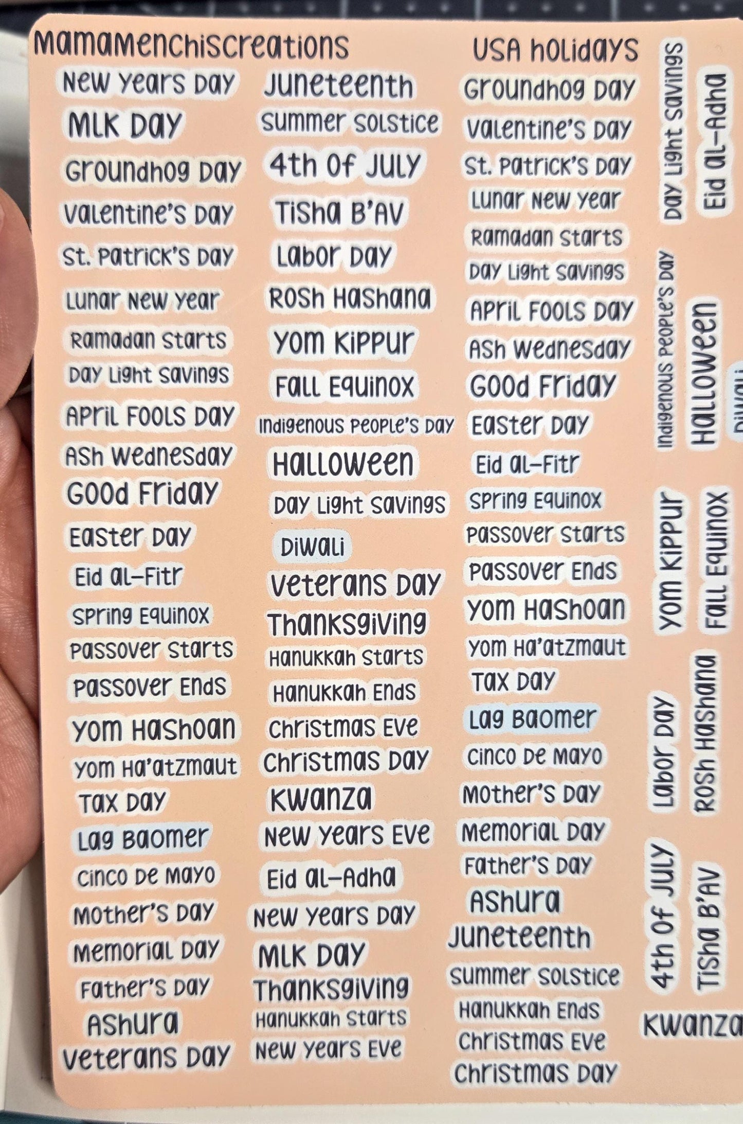Holiday Planner Stickers | Monthly & Weekly Layouts