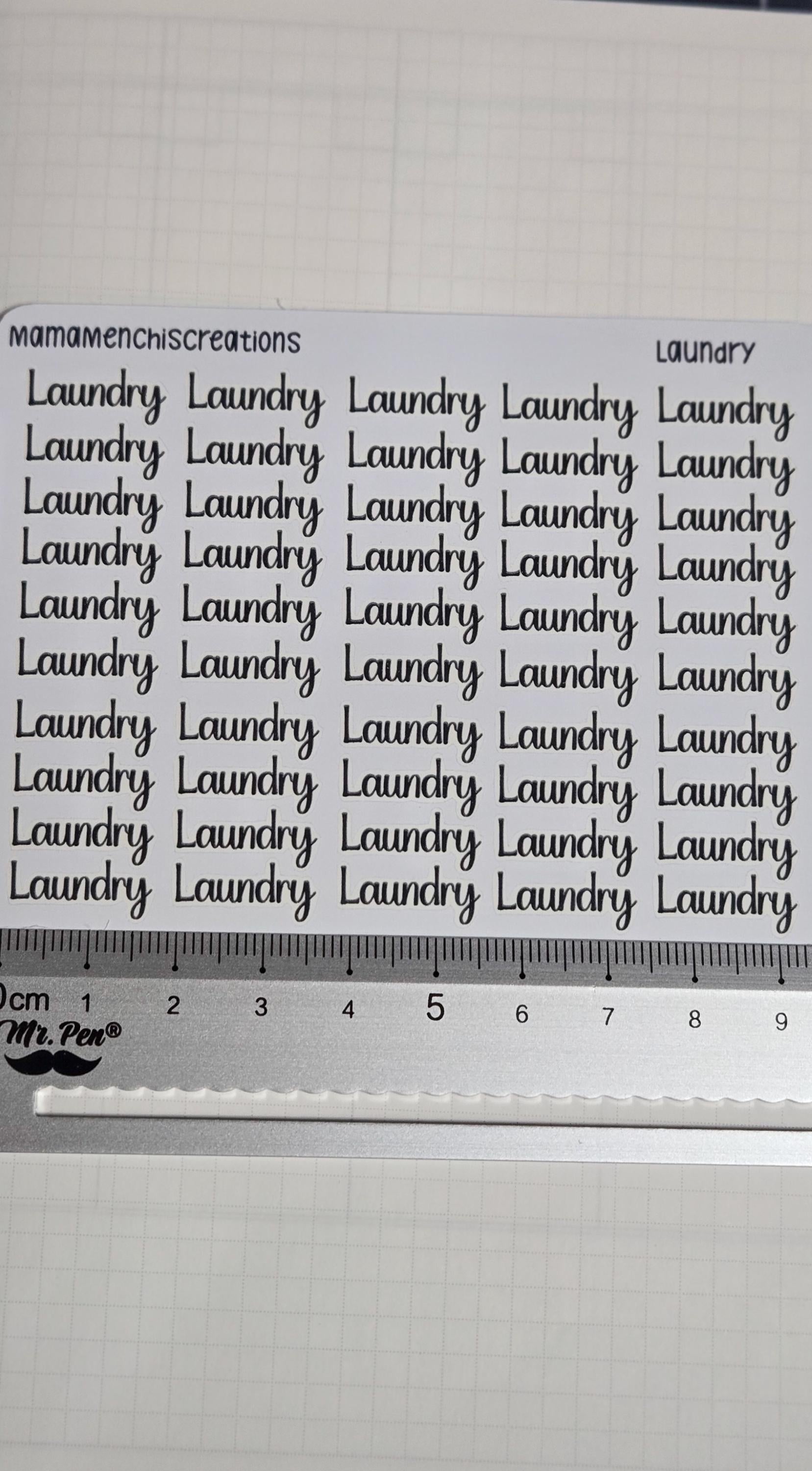 Laundry Sweary and non-sweary Bujo Journal Planner Functional Sticker Sheet
