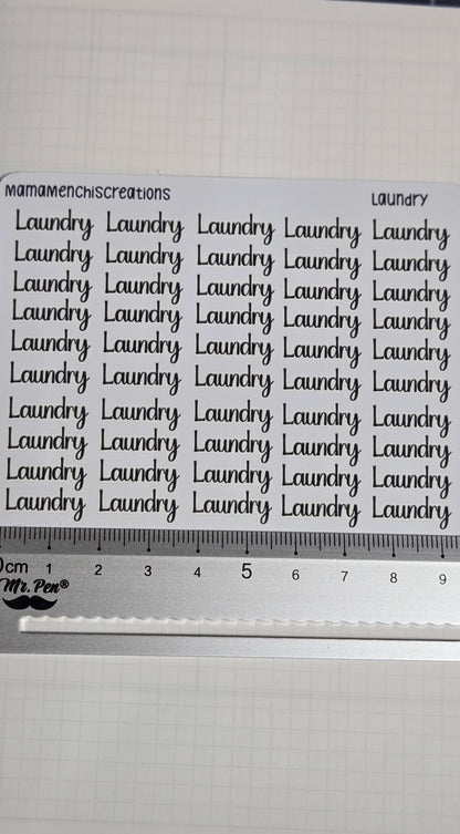 Laundry Sweary and non-sweary Bujo Journal Planner Functional Sticker Sheet