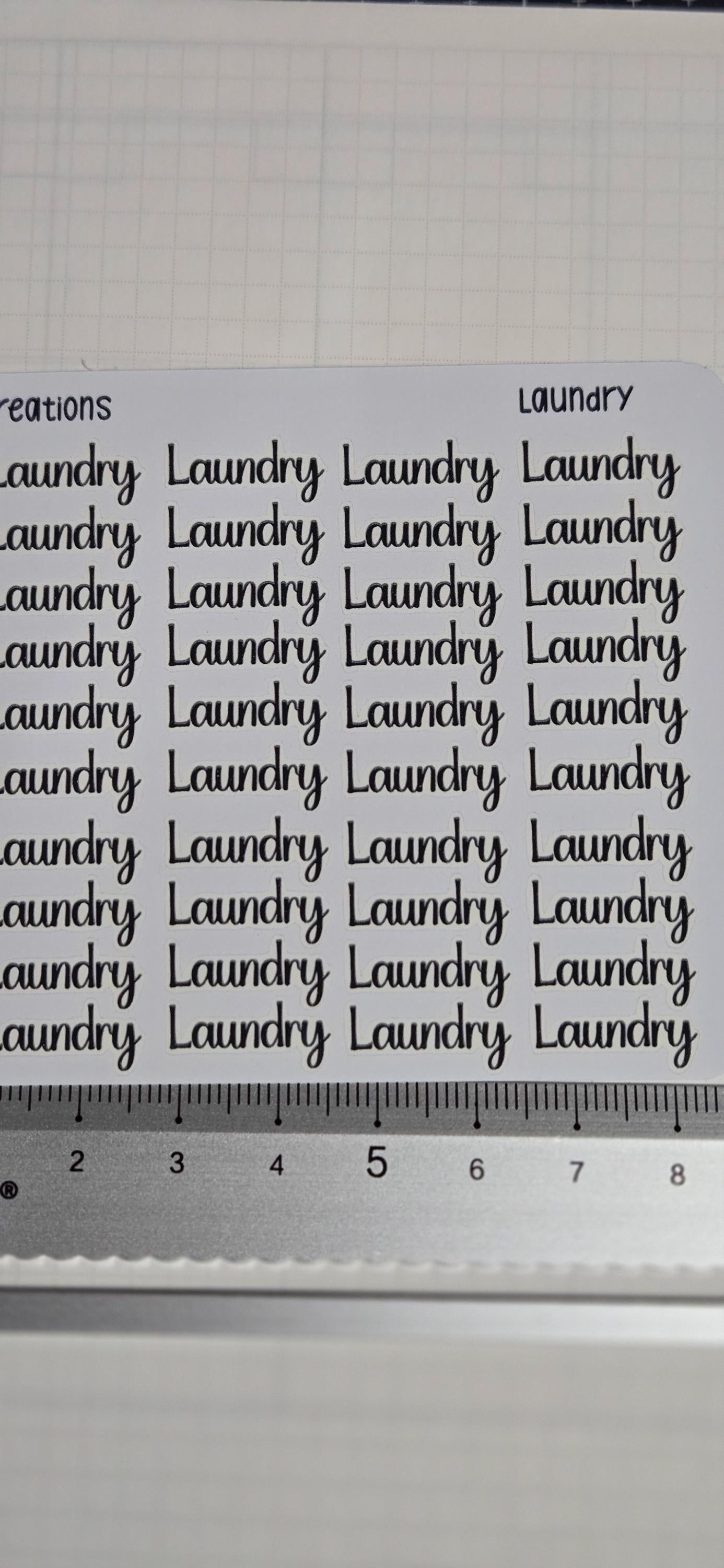 Laundry Sweary and non-sweary Bujo Journal Planner Functional Sticker Sheet