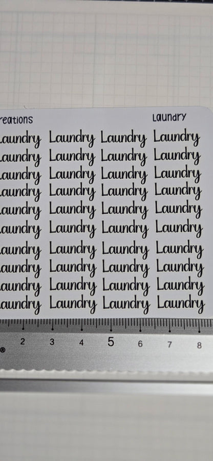 Laundry Sweary and non-sweary Bujo Journal Planner Functional Sticker Sheet