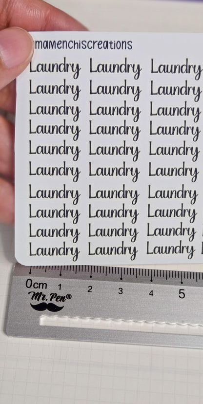 Laundry Sweary and non-sweary Bujo Journal Planner Functional Sticker Sheet