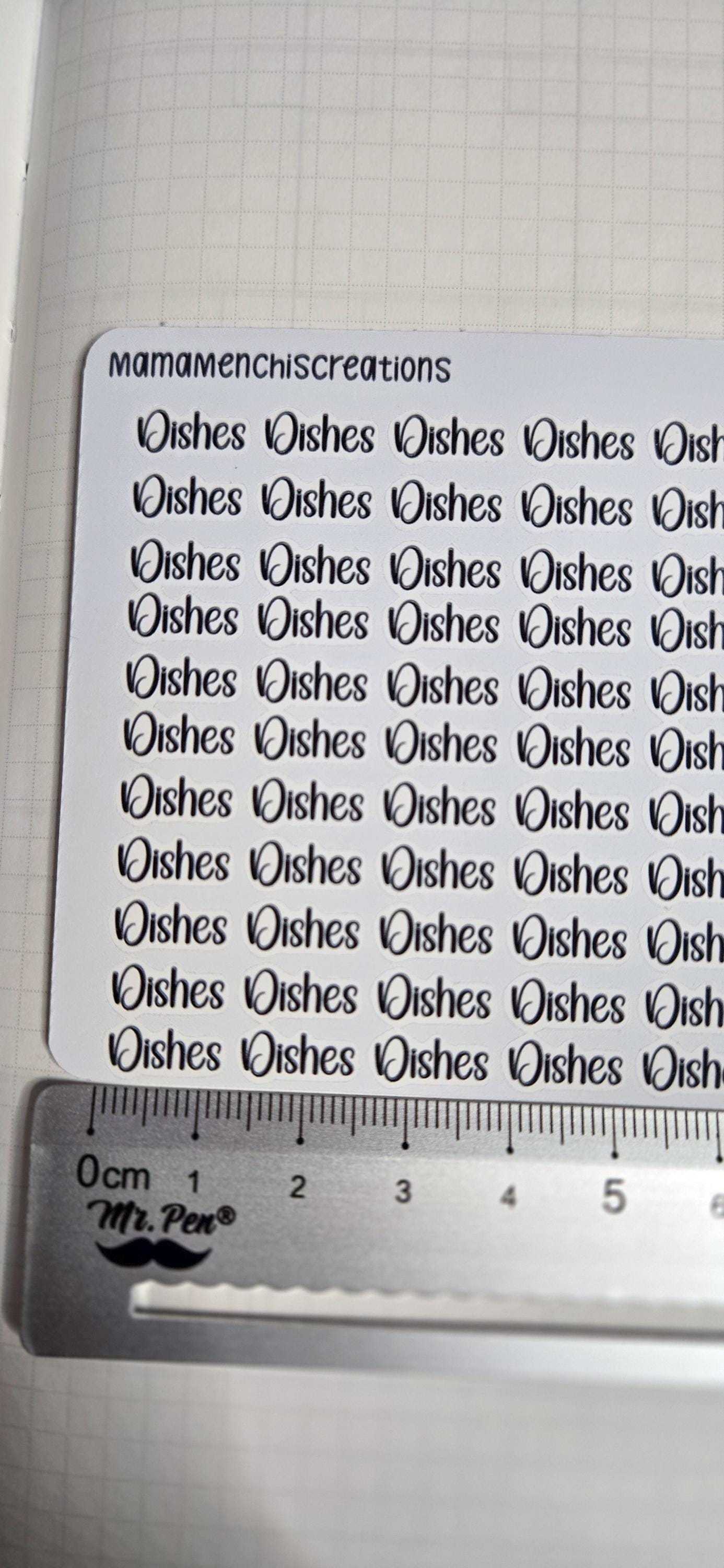 Dishes Sweary and non-sweary Bujo Journal Planner deco Sticker Sheet