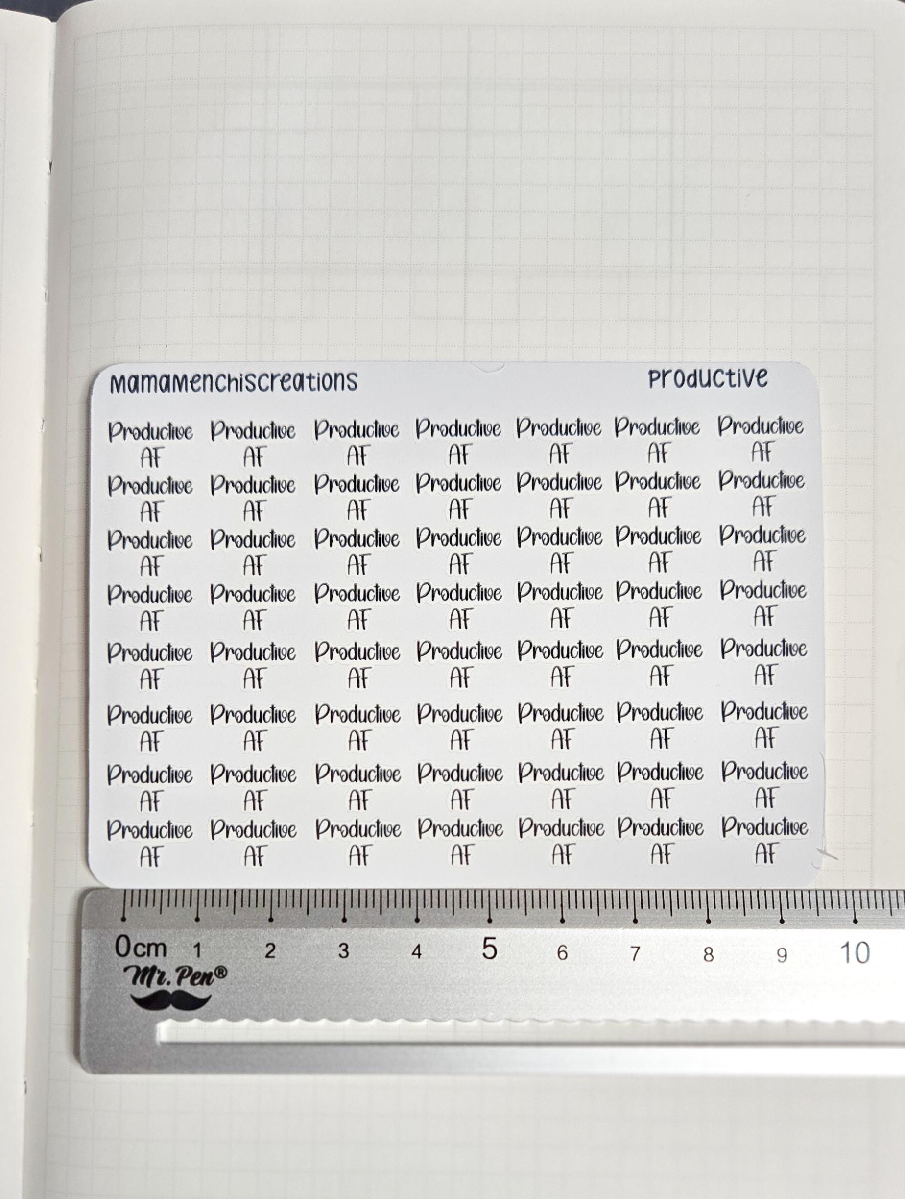 Productive/ Unproductive Sweary Tracker Bujo Journal Planner Functional Sticker Sheet