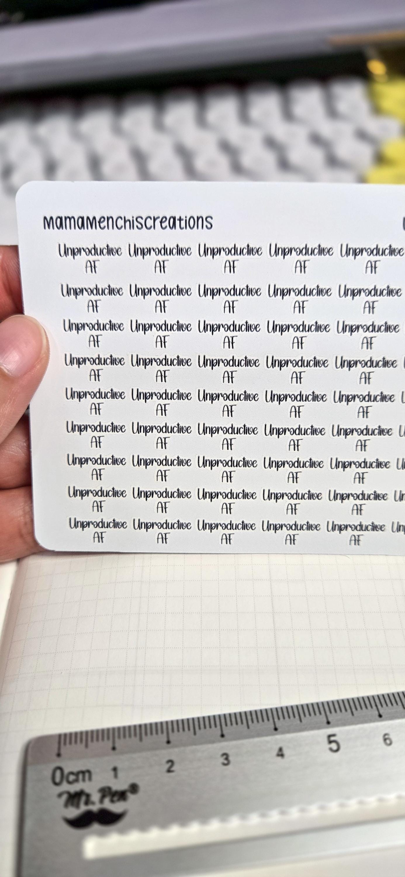 Productive/ Unproductive Sweary Tracker Bujo Journal Planner Functional Sticker Sheet