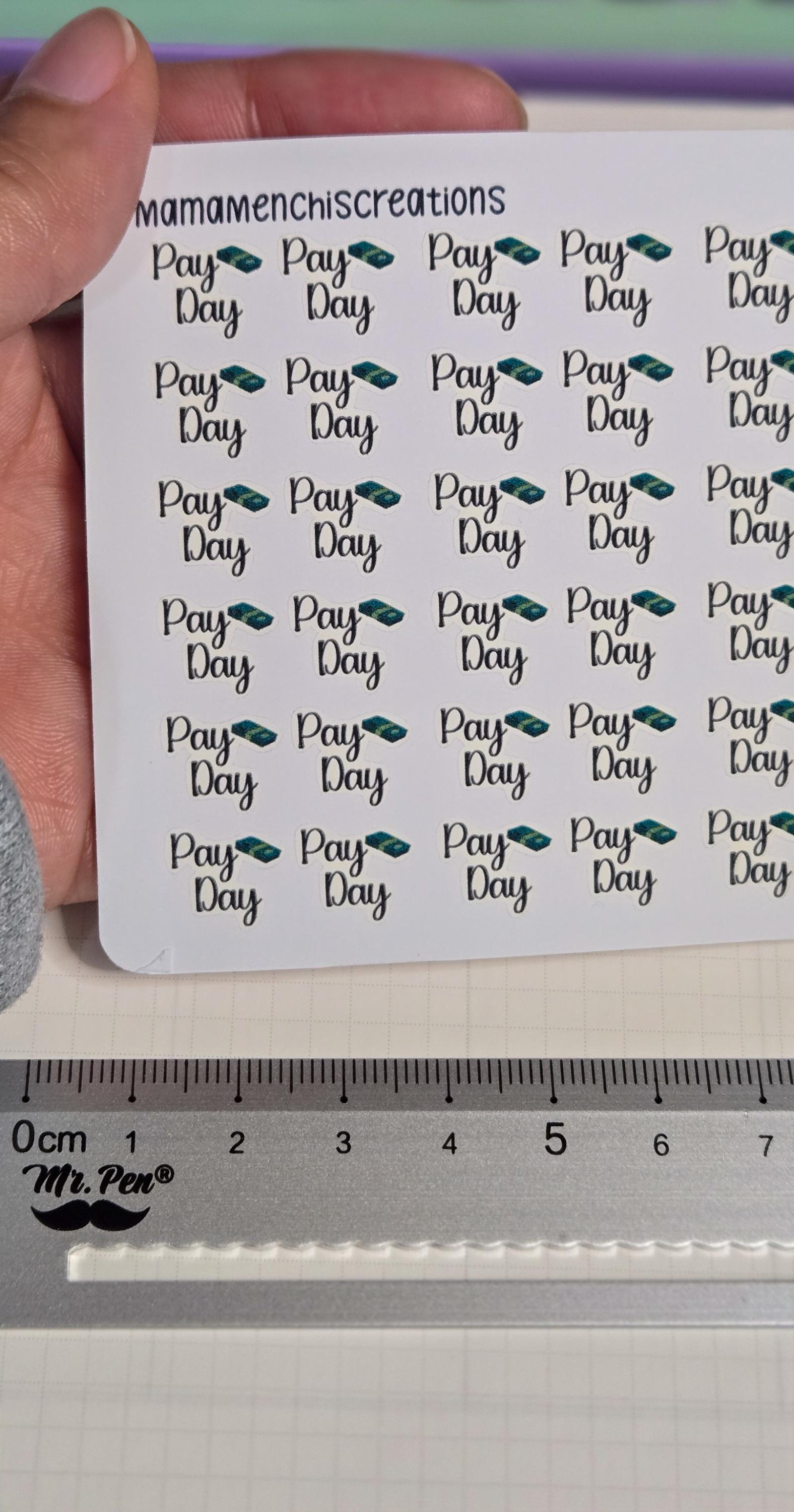 Pay Day Functional Bujo Journal Planner deco Sticker Sheet