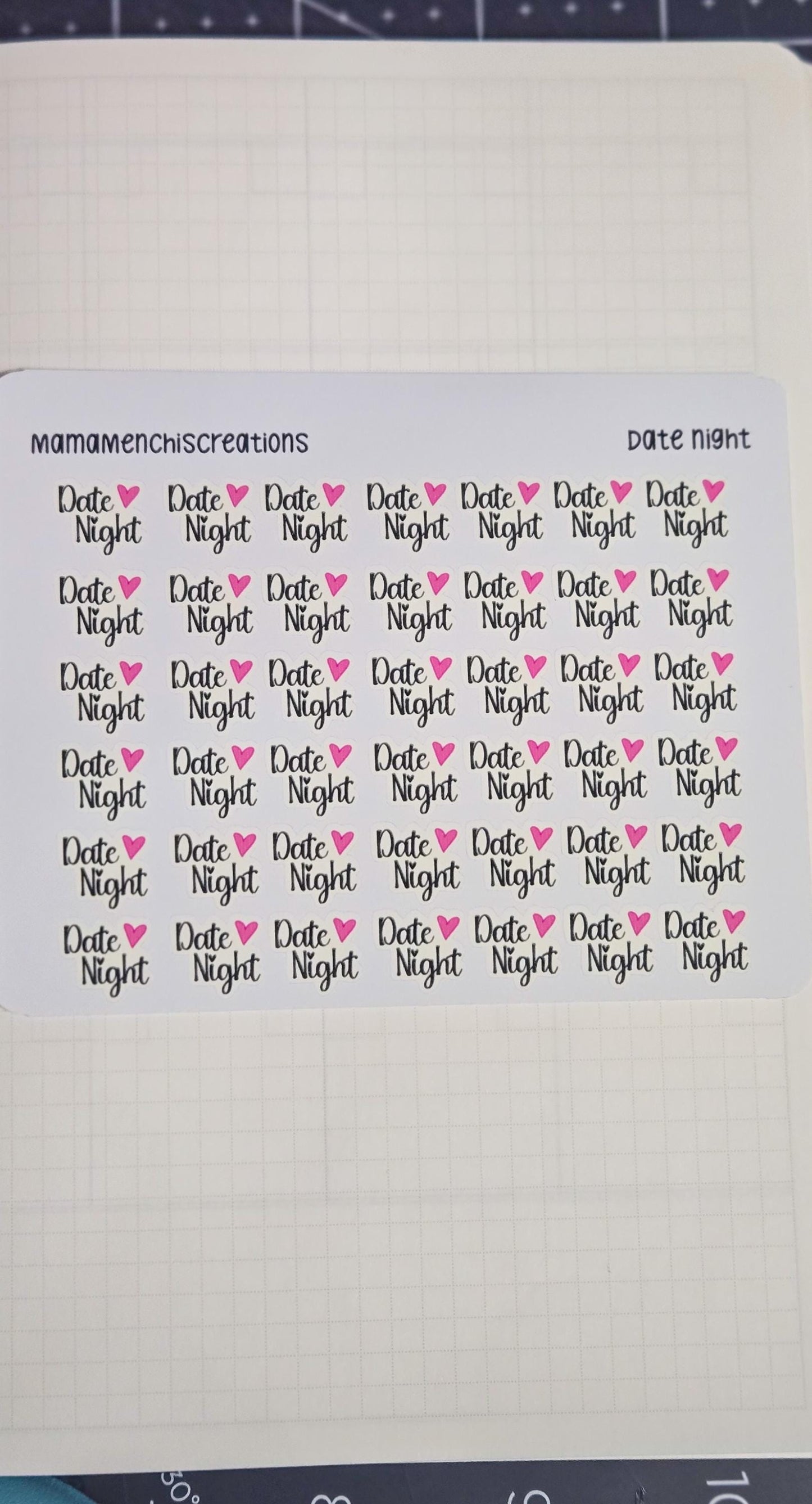 Date Night Functional Bujo Journal Planner deco Sticker Sheet