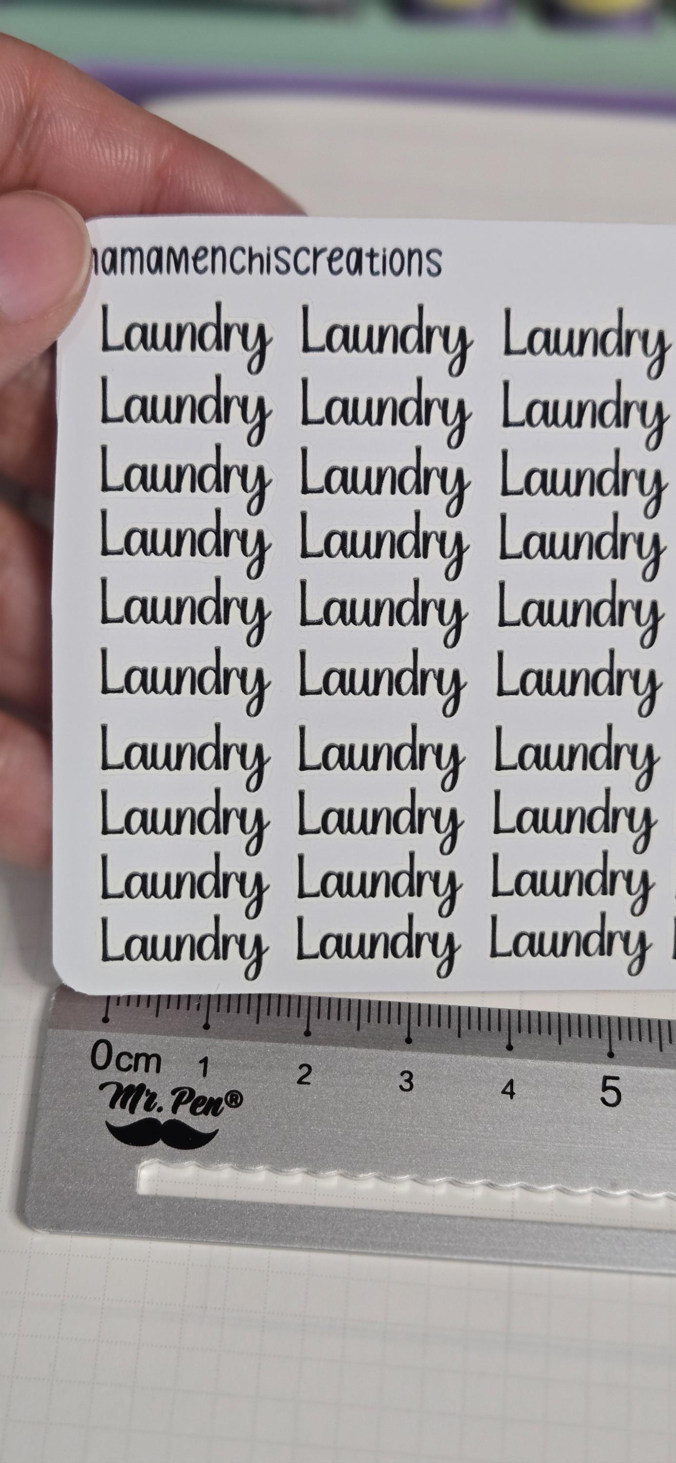 Laundry Sweary and non-sweary Bujo Journal Planner Functional Sticker Sheet