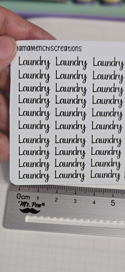 Laundry Sweary and non-sweary Bujo Journal Planner Functional Sticker Sheet