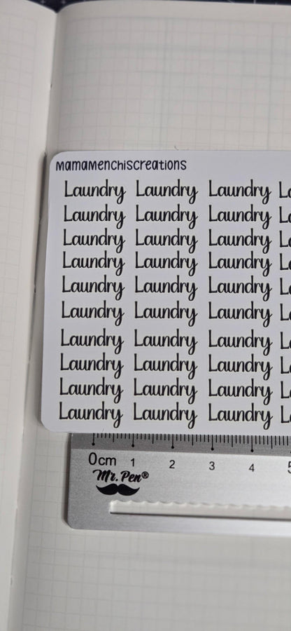 Laundry Sweary and non-sweary Bujo Journal Planner Functional Sticker Sheet