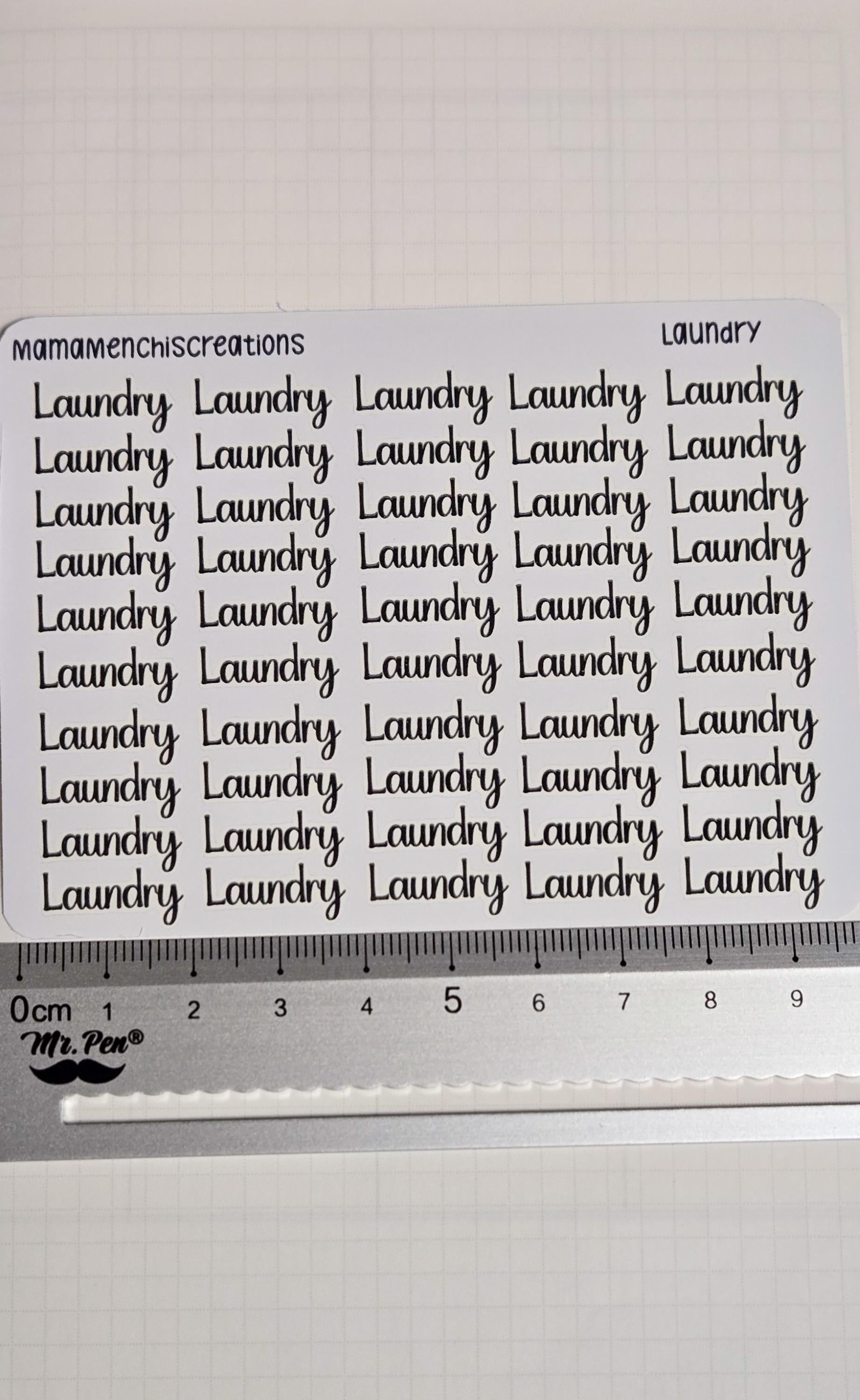 Laundry Sweary and non-sweary Bujo Journal Planner Functional Sticker Sheet