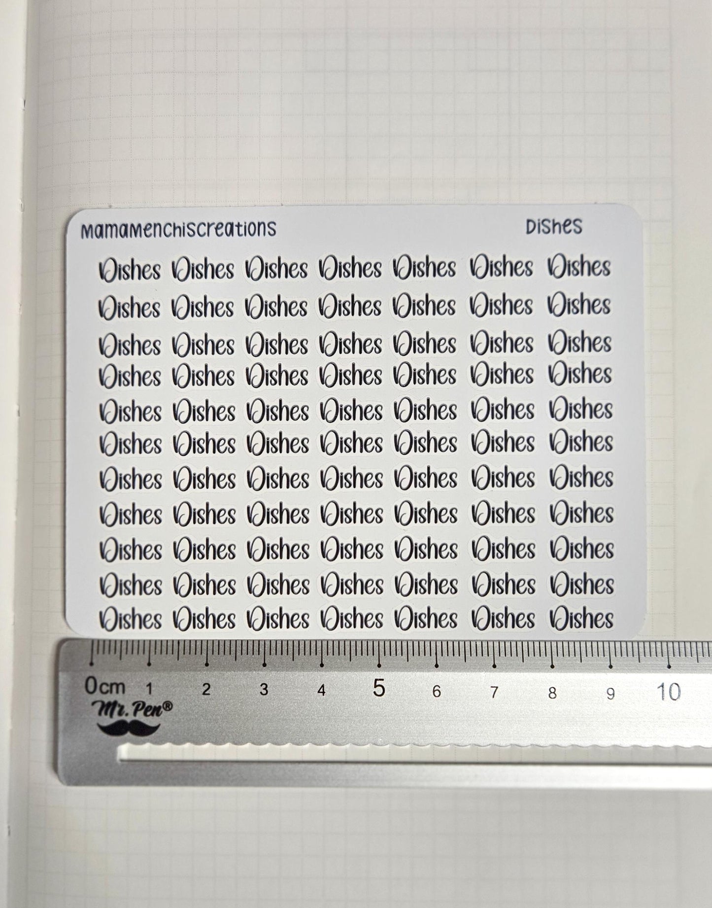 Dishes Sweary and non-sweary Bujo Journal Planner deco Sticker Sheet