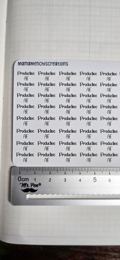 Productive/ Unproductive Sweary Tracker Bujo Journal Planner Functional Sticker Sheet