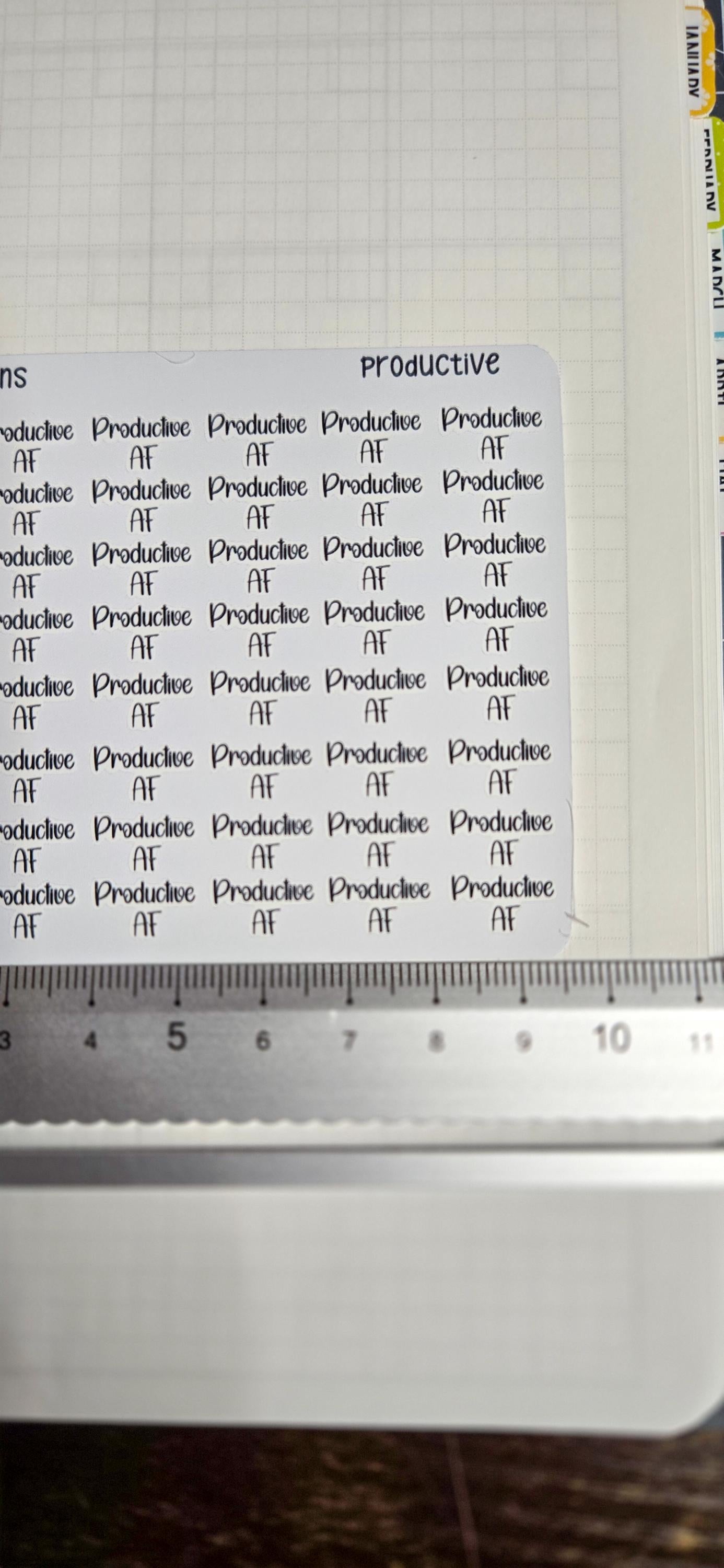 Productive/ Unproductive Sweary Tracker Bujo Journal Planner Functional Sticker Sheet