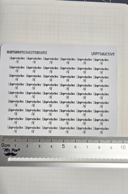 Productive/ Unproductive Sweary Tracker Bujo Journal Planner Functional Sticker Sheet