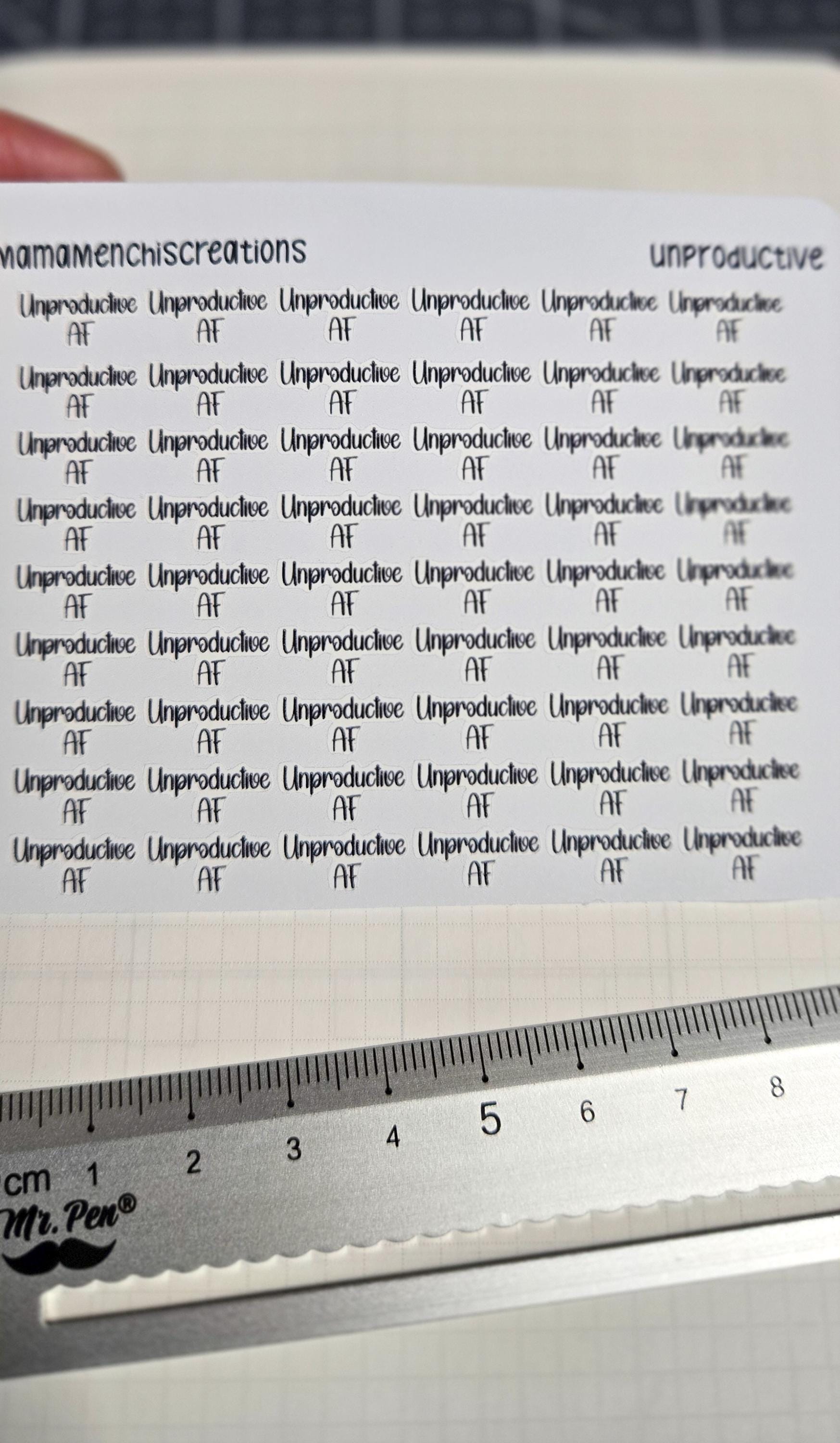 Productive/ Unproductive Sweary Tracker Bujo Journal Planner Functional Sticker Sheet