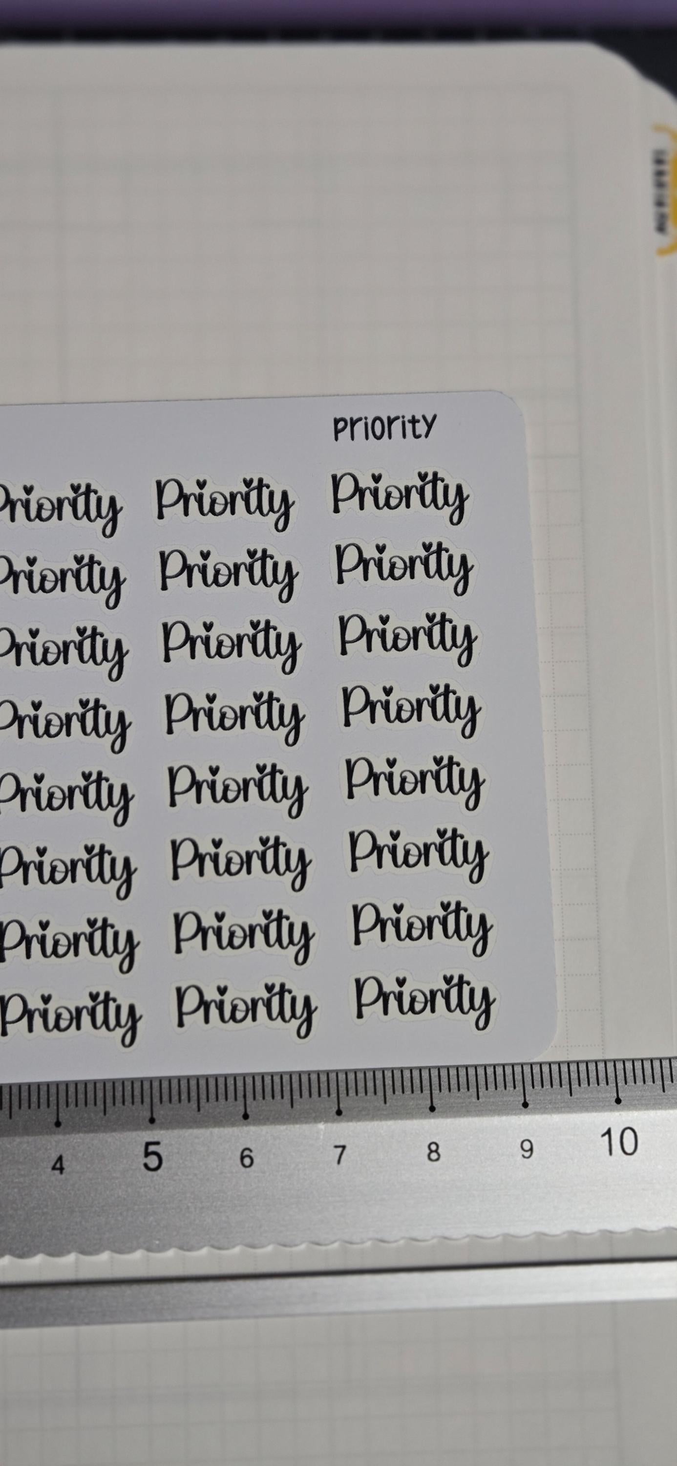 Priority and or Top Three Tracker Bujo Journal Planner Functional Sticker Sheet
