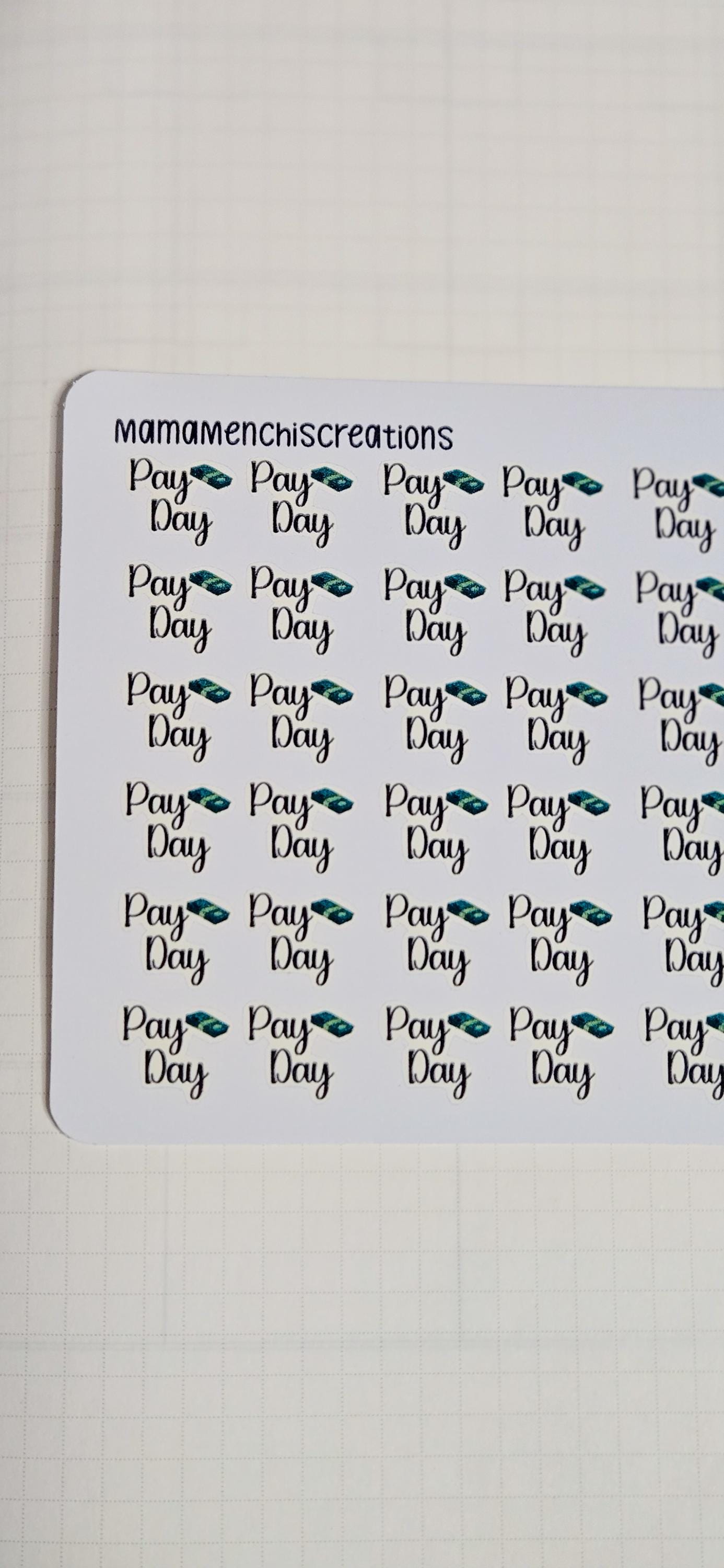 Pay Day Tracker Bujo Journal Planner Functional Sticker Sheet