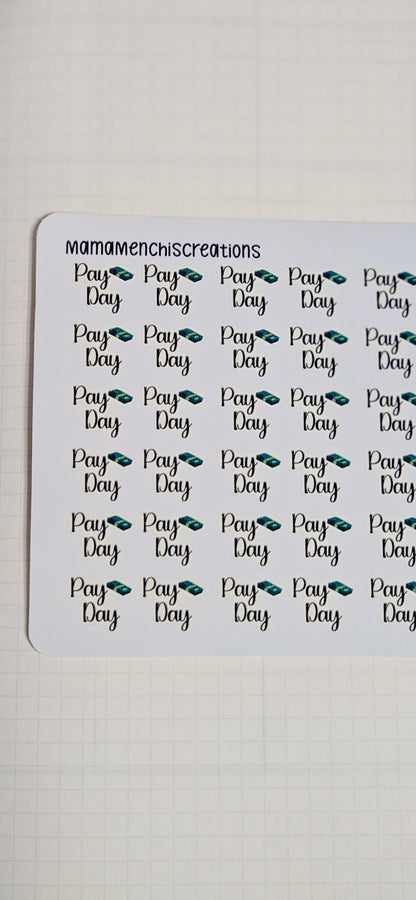 Pay Day Tracker Bujo Journal Planner Functional Sticker Sheet