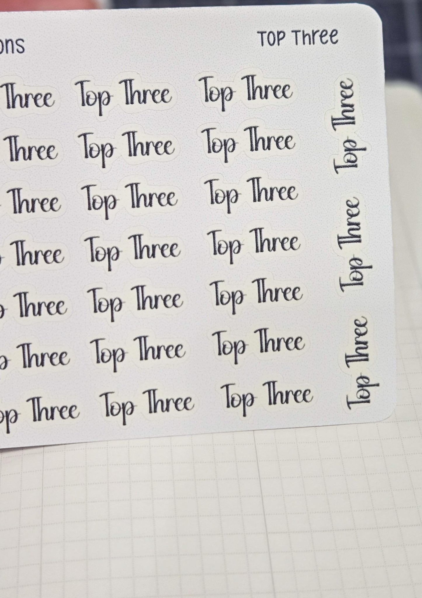 Priority and or Top Three Tracker Bujo Journal Planner Functional Sticker Sheet