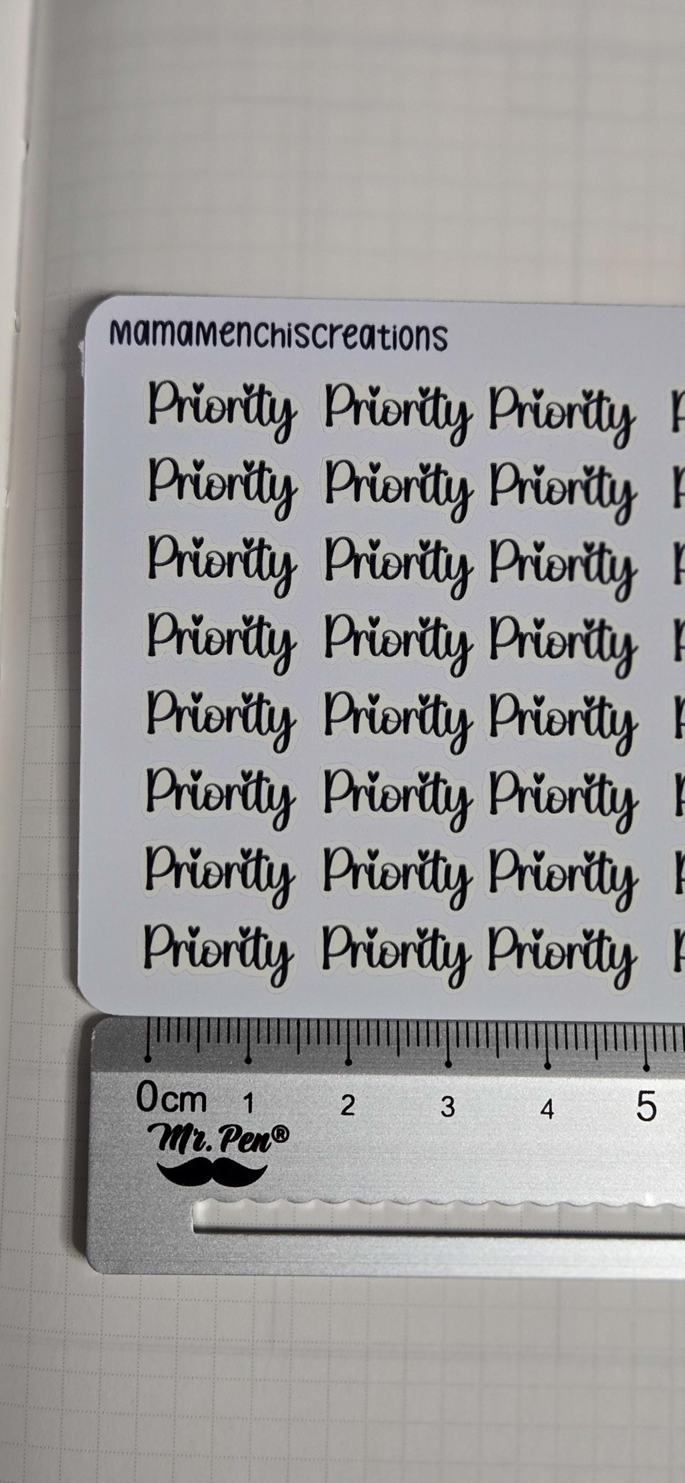 Priority and or Top Three Tracker Bujo Journal Planner Functional Sticker Sheet
