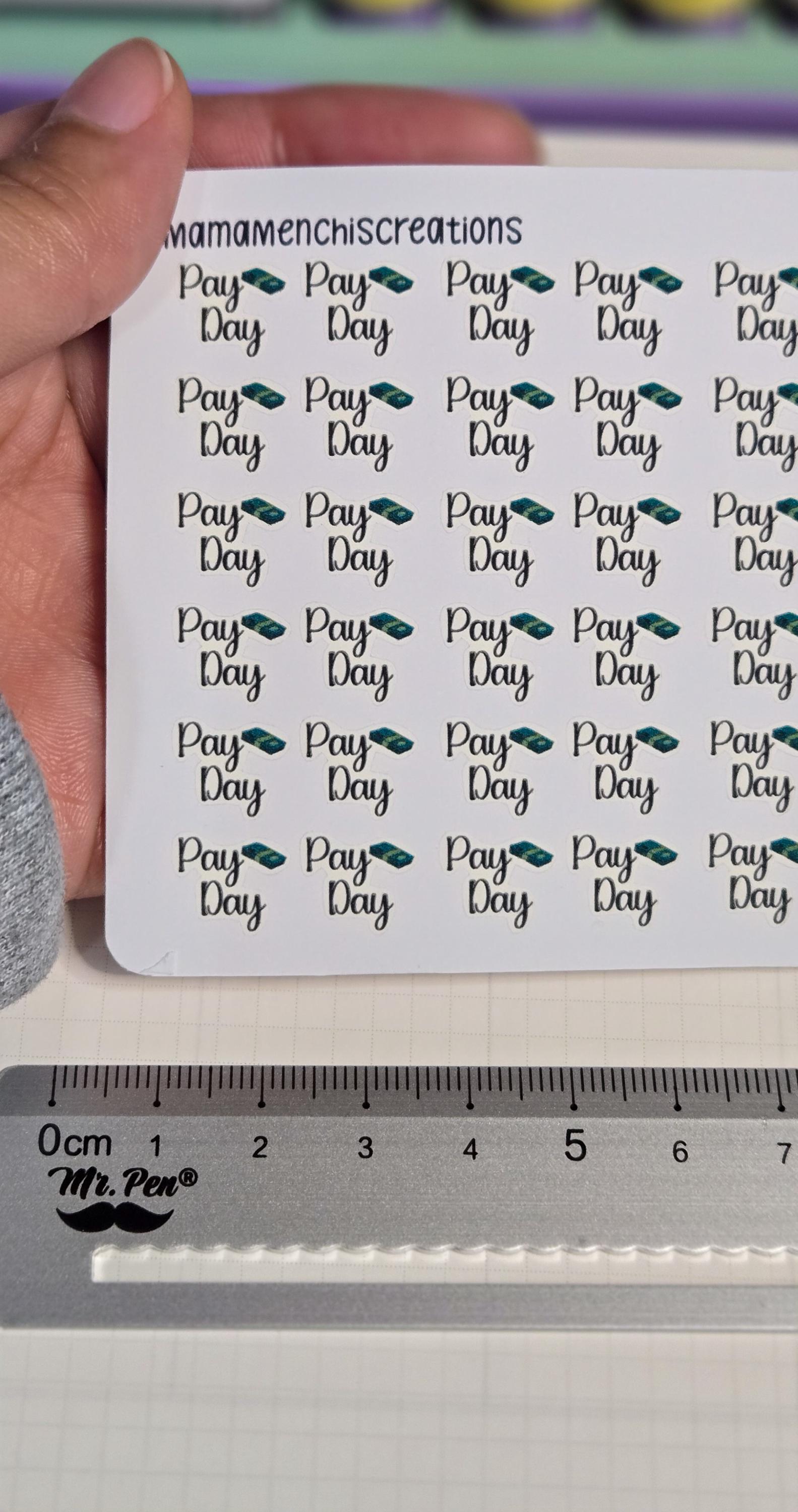 Pay Day Tracker Bujo Journal Planner Functional Sticker Sheet