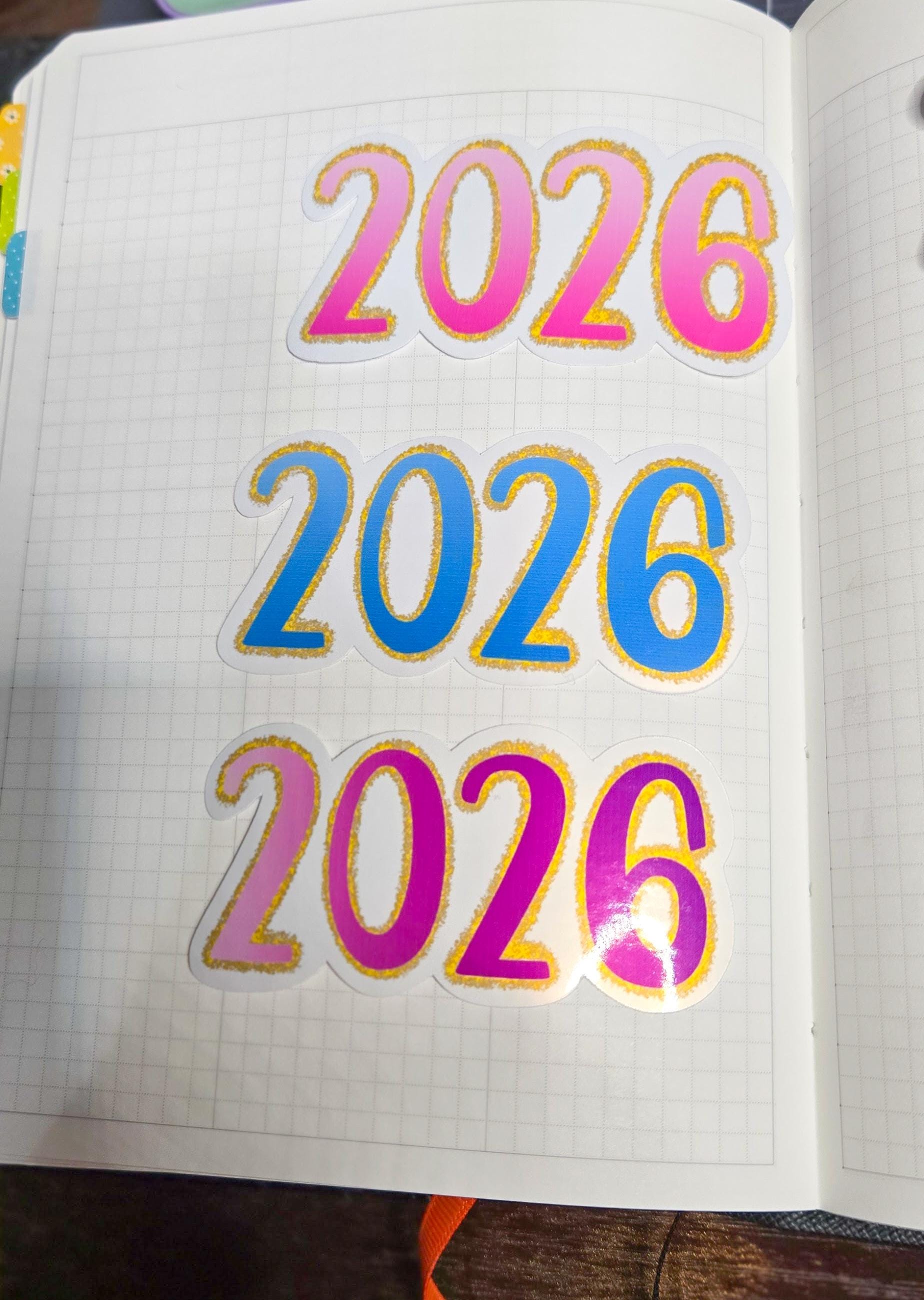 2026 Soft and Dreamy Vibes Die Cut Journal Planner Deco Sticker