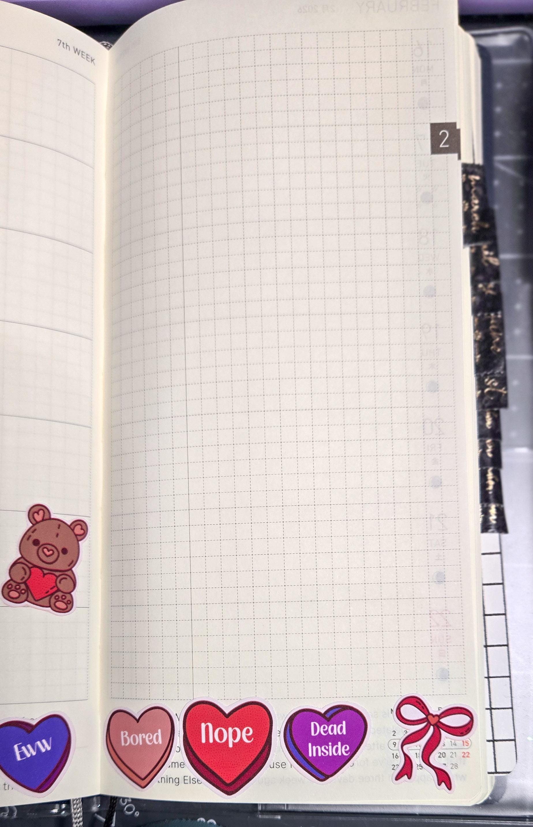 Anti- Valentine's Day Bujo Journal Planner deco Sticker Sheet