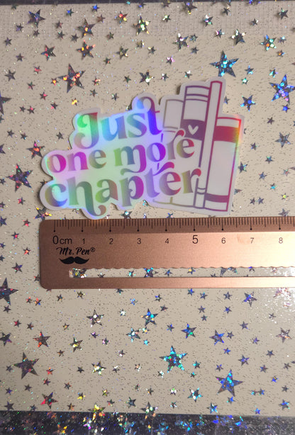 Bookish Vibes Book Lover Glossy Holographic Die Cut Bujo Journal Planner Laptop Sticker