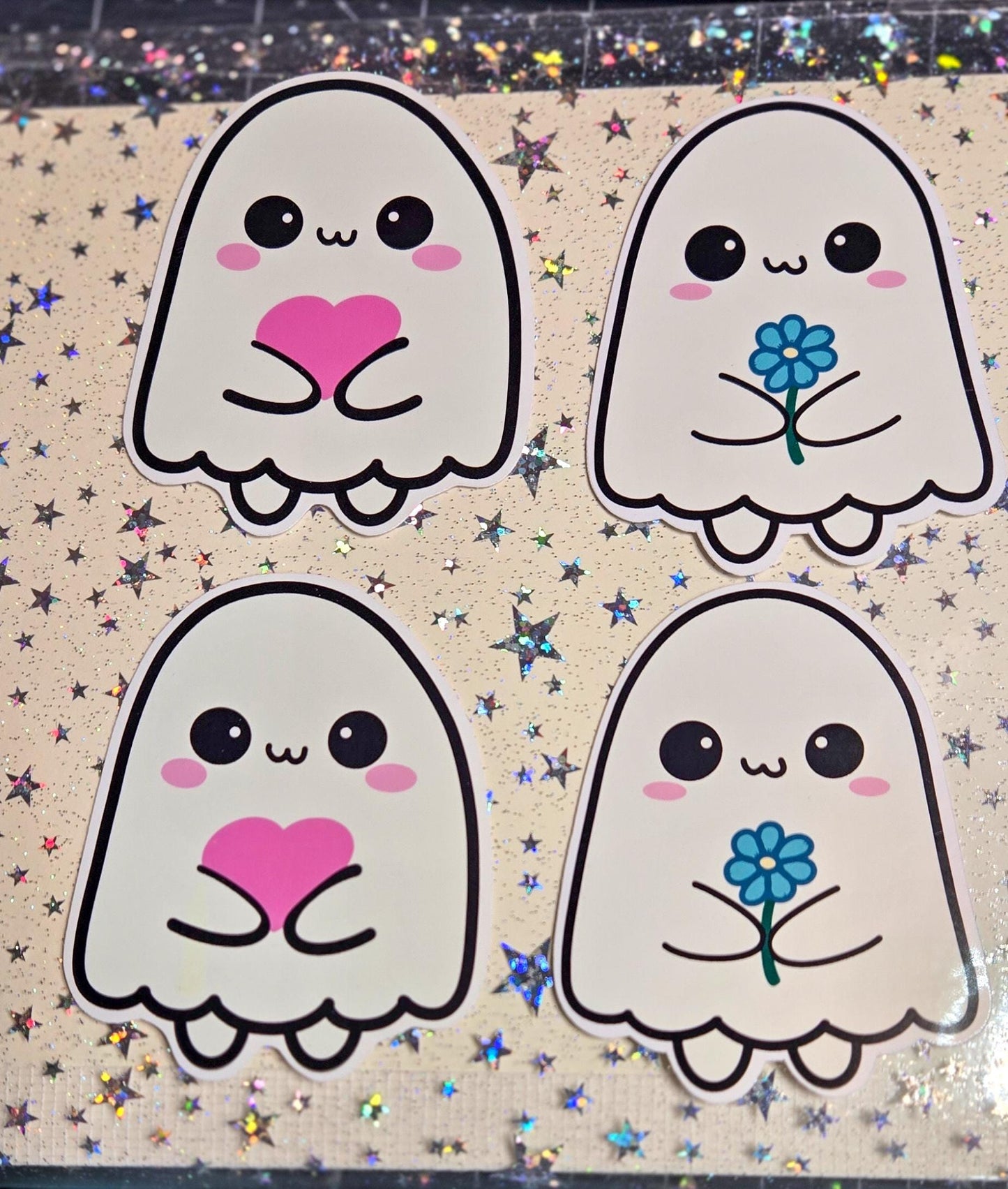 Ghost Stickers | Heart & Flower, Bujo Planner Stickers