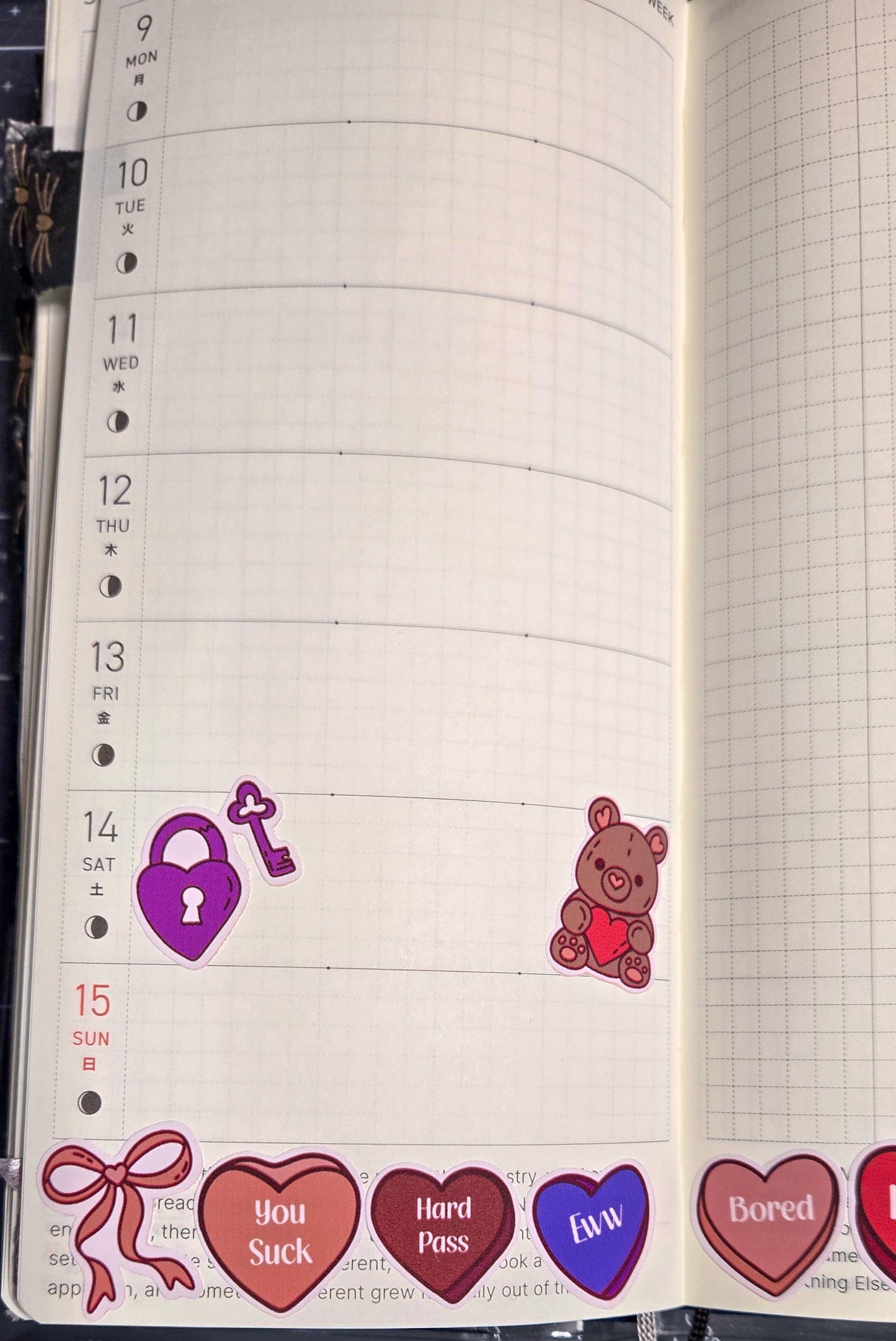 Anti- Valentine's Day Bujo Journal Planner deco Sticker Sheet