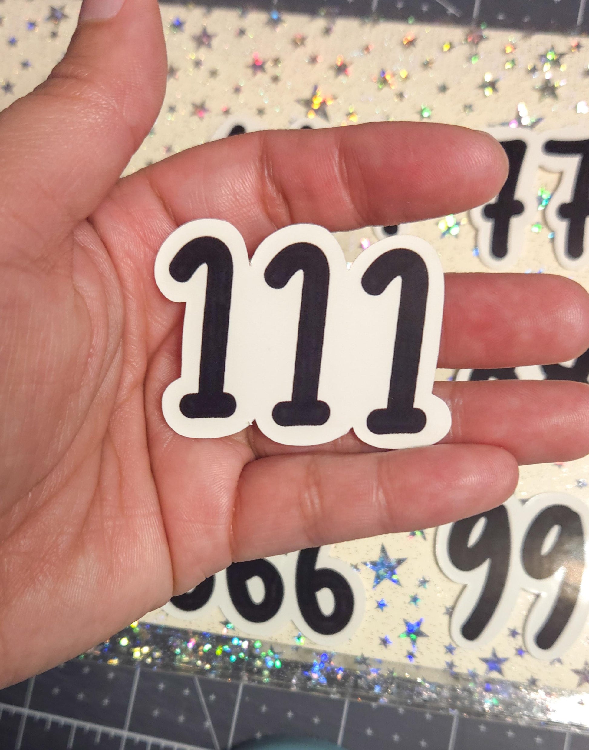 Angel Number Manifestation Glossy Die Cut Bujo Journal Planner Laptop Sticker