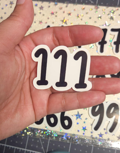 Angel Number Manifestation Glossy Die Cut Bujo Journal Planner Laptop Sticker