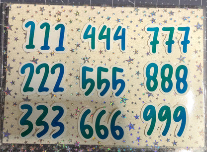 Angel Number Manifestation Glossy Die Cut Bujo Journal Planner Laptop Sticker