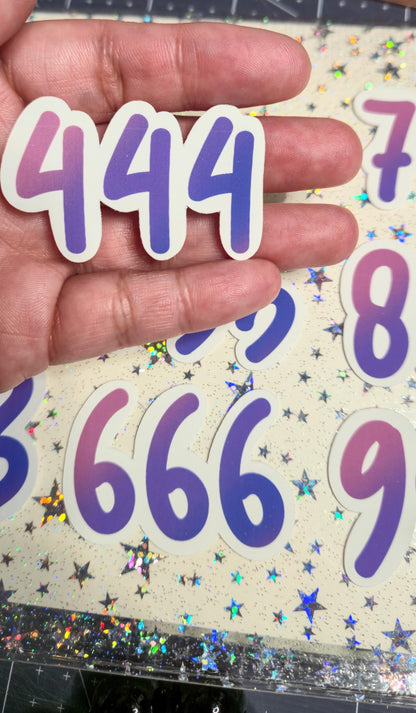 Angel Number Manifestation Glossy Die Cut Bujo Journal Planner Laptop Sticker