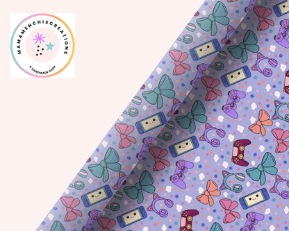 Gamer Girl 12x12 Repeating Pattern Digital Paper Sublimation DTF PNG Digital Download